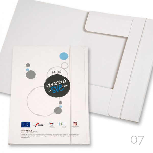 Mapa 07, alat na upit, jednostrani kolor tisak 4/0, gumica za zatvaranje