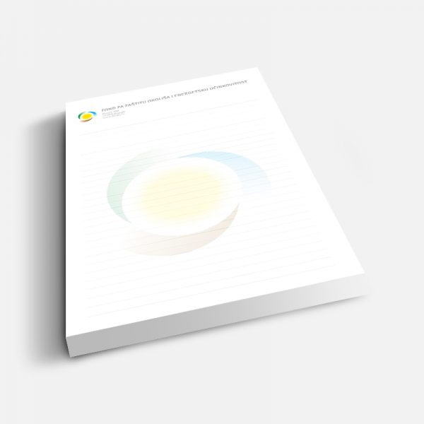 Fond za zaštitu okoliša, A5, 50 lista, tisak listova 4/0, ljepljeno u zaglavlju
