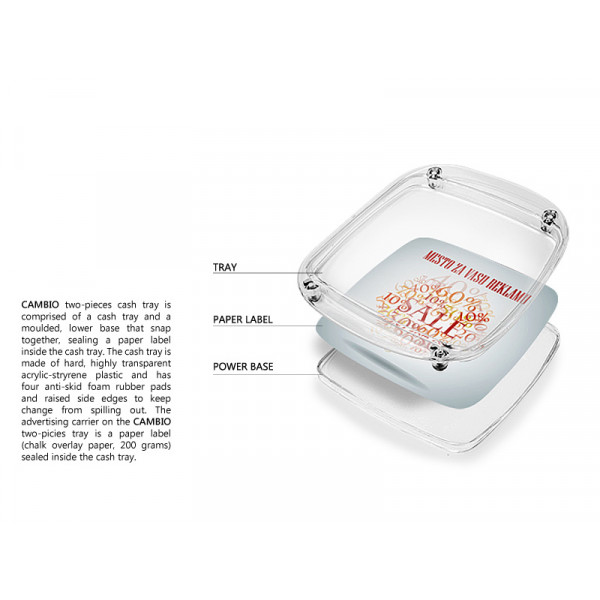 PLASTIČNA PEPELJARA ZA KOVANICE CAMBIO - Slika 2