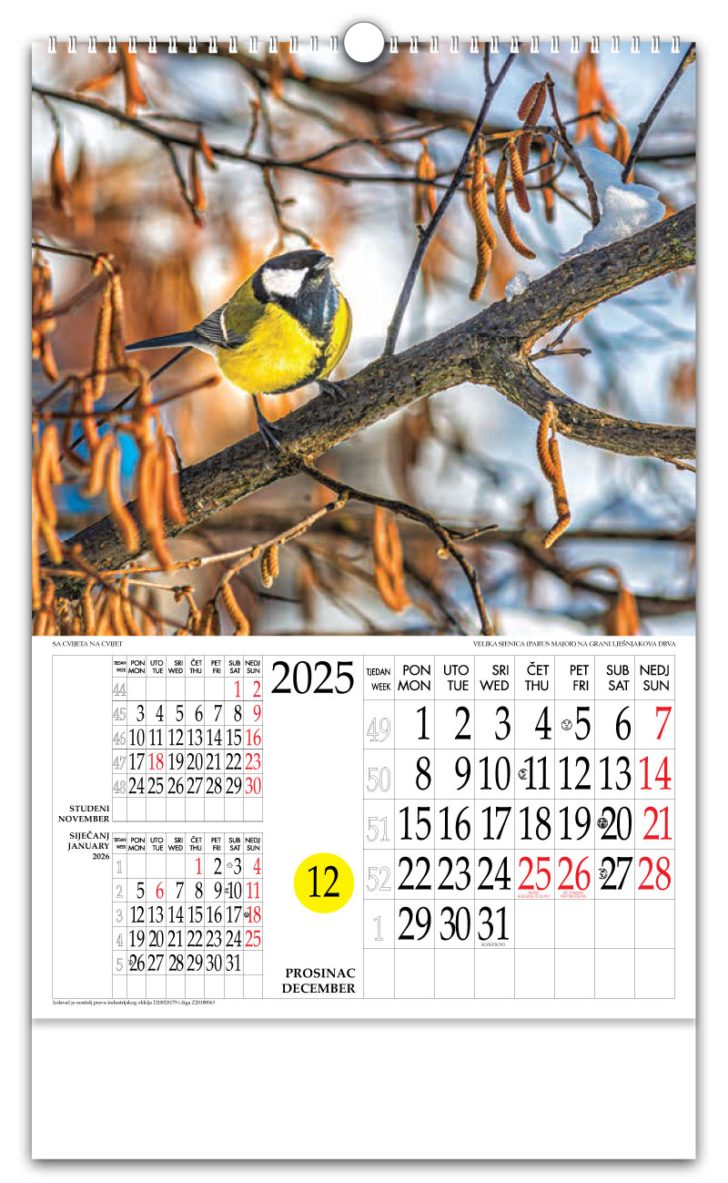 Rotacijski zidni kalendar - "Sa cvijeta na cvijet" - Slika 12