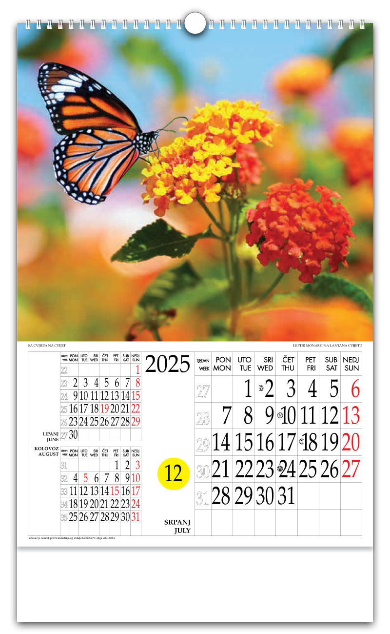Rotacijski zidni kalendar - "Sa cvijeta na cvijet" - Slika 7