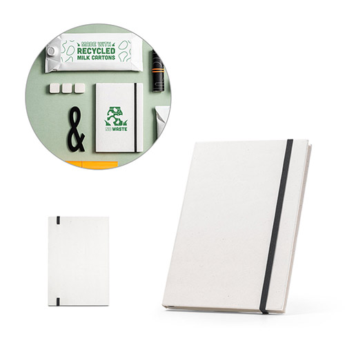 Bilježnica A5 izrađena od recikliranih kutija za mlijeko 93271