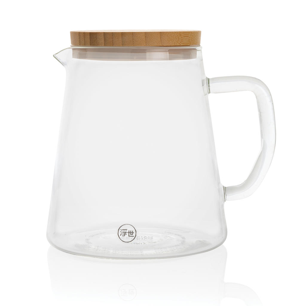 Ukiyo borosilicate glass carafe with bamboo lid 1.2L - Slika 3