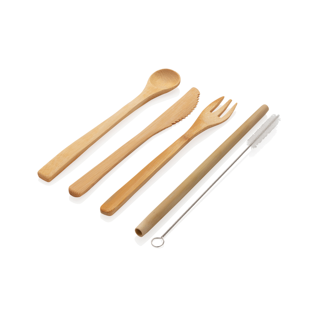 Reusable bamboo travel cutlery set - Slika 6