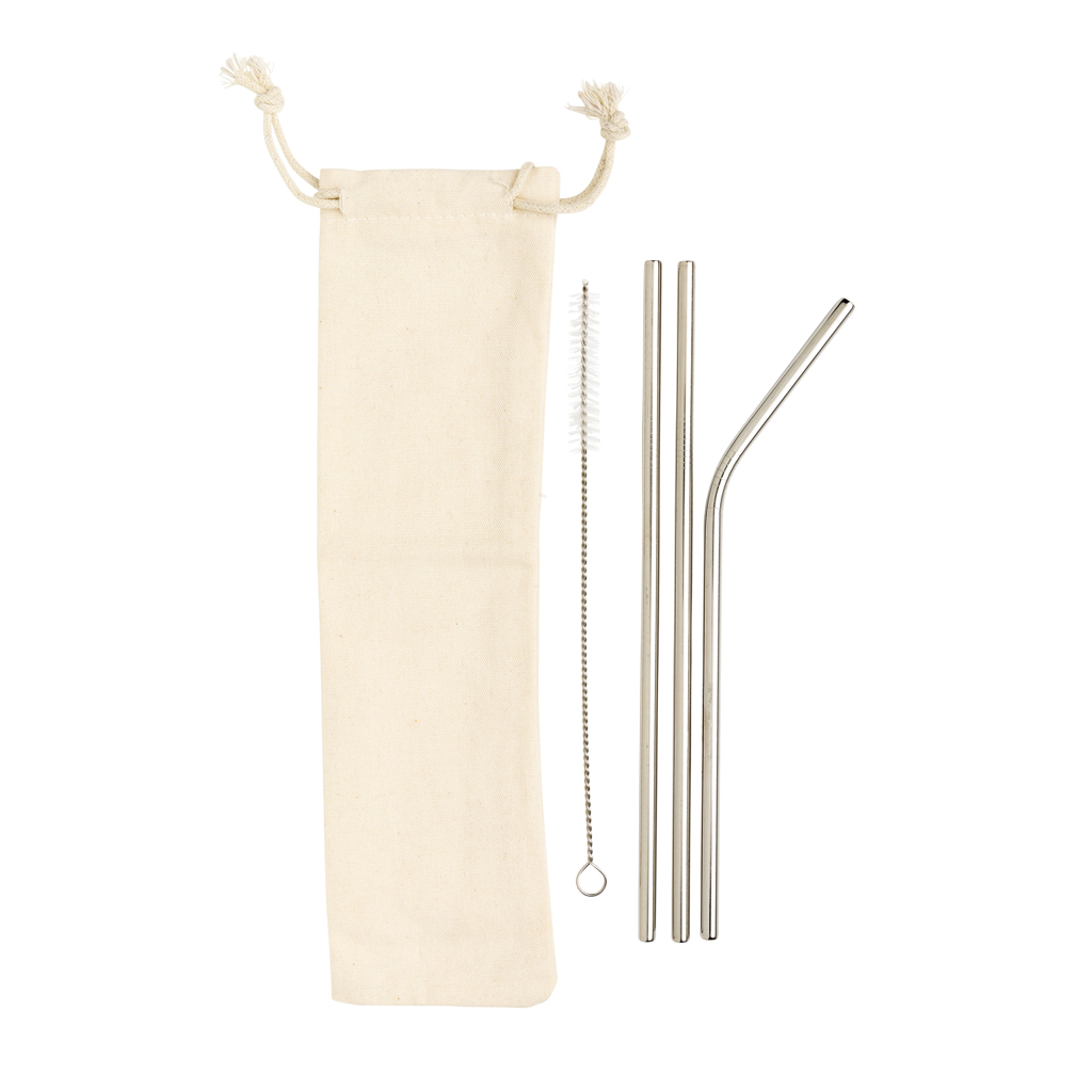 Reusable stainless steel 3 pcs straw set - Slika 3