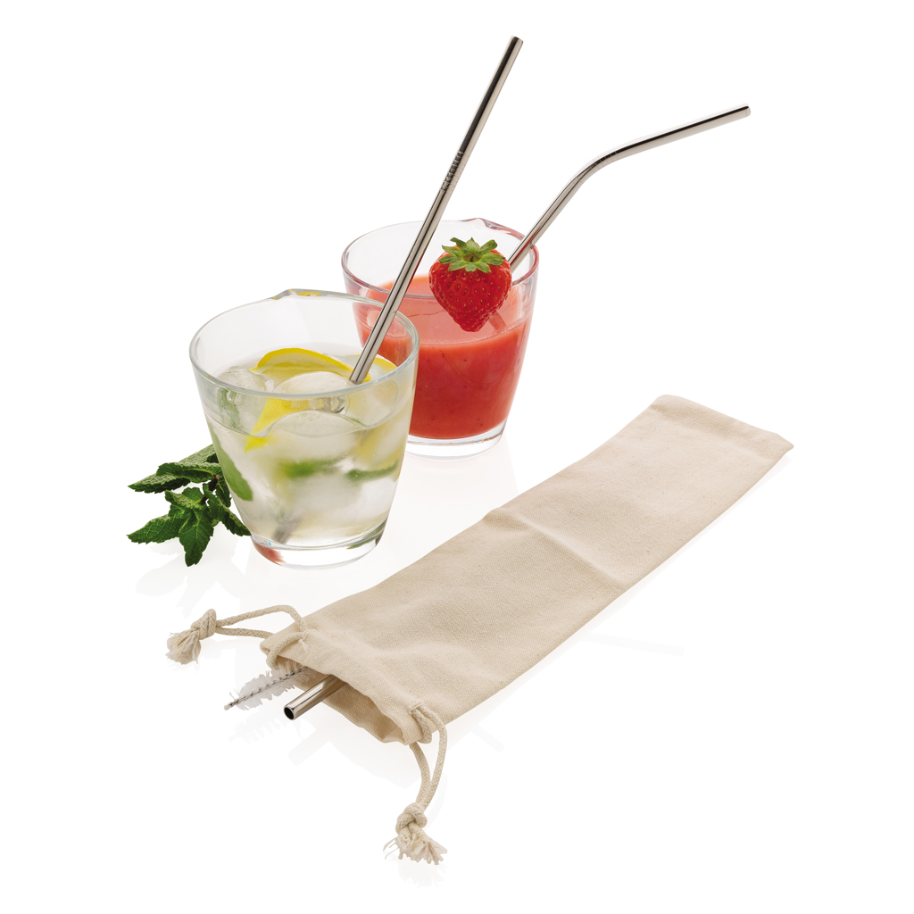 Reusable stainless steel 3 pcs straw set - Slika 4