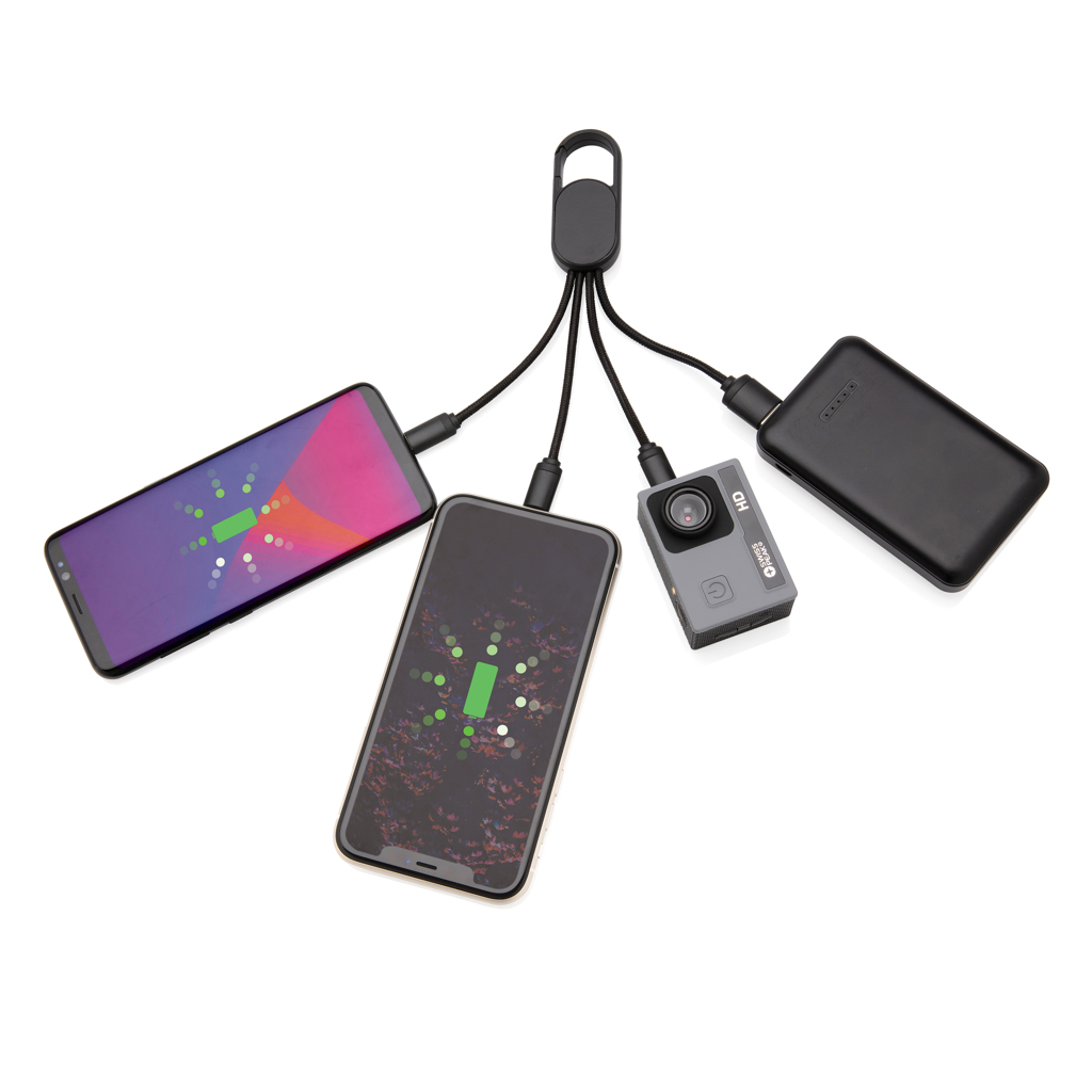 4-in-1 cable with carabiner clip - Slika 4