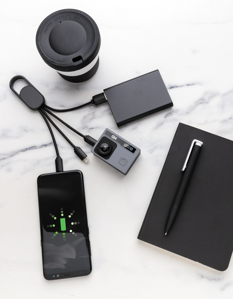 4-in-1 cable with carabiner clip - Slika 8