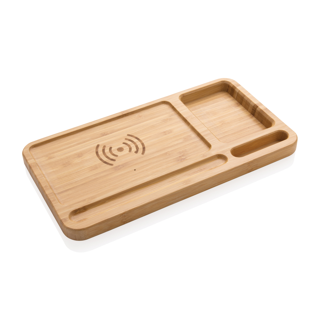 Bamboo desk organiser 10W wireless charger - Slika 2