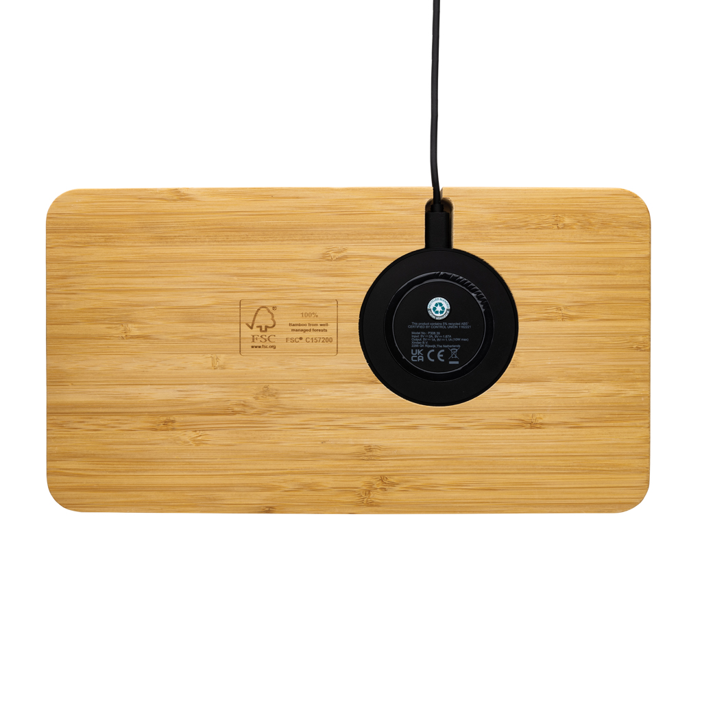 Bamboo desk organiser 10W wireless charger - Slika 5