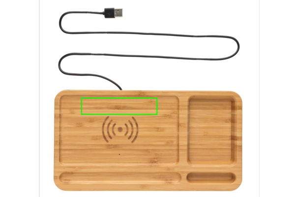 Bamboo desk organiser 10W wireless charger - Slika 11