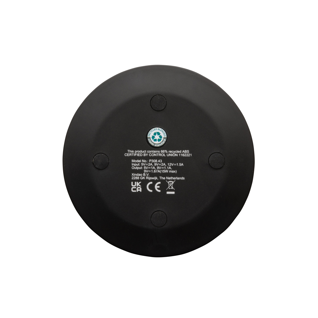 RCS recycled plastic 15W Wireless fast charger - Slika 5