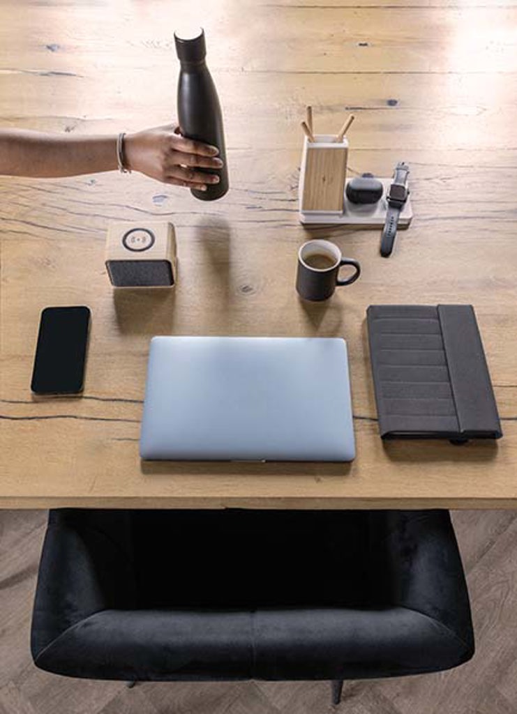 Ontario recycled plastic & bamboo 3-in-1 wireless charger - Slika 10