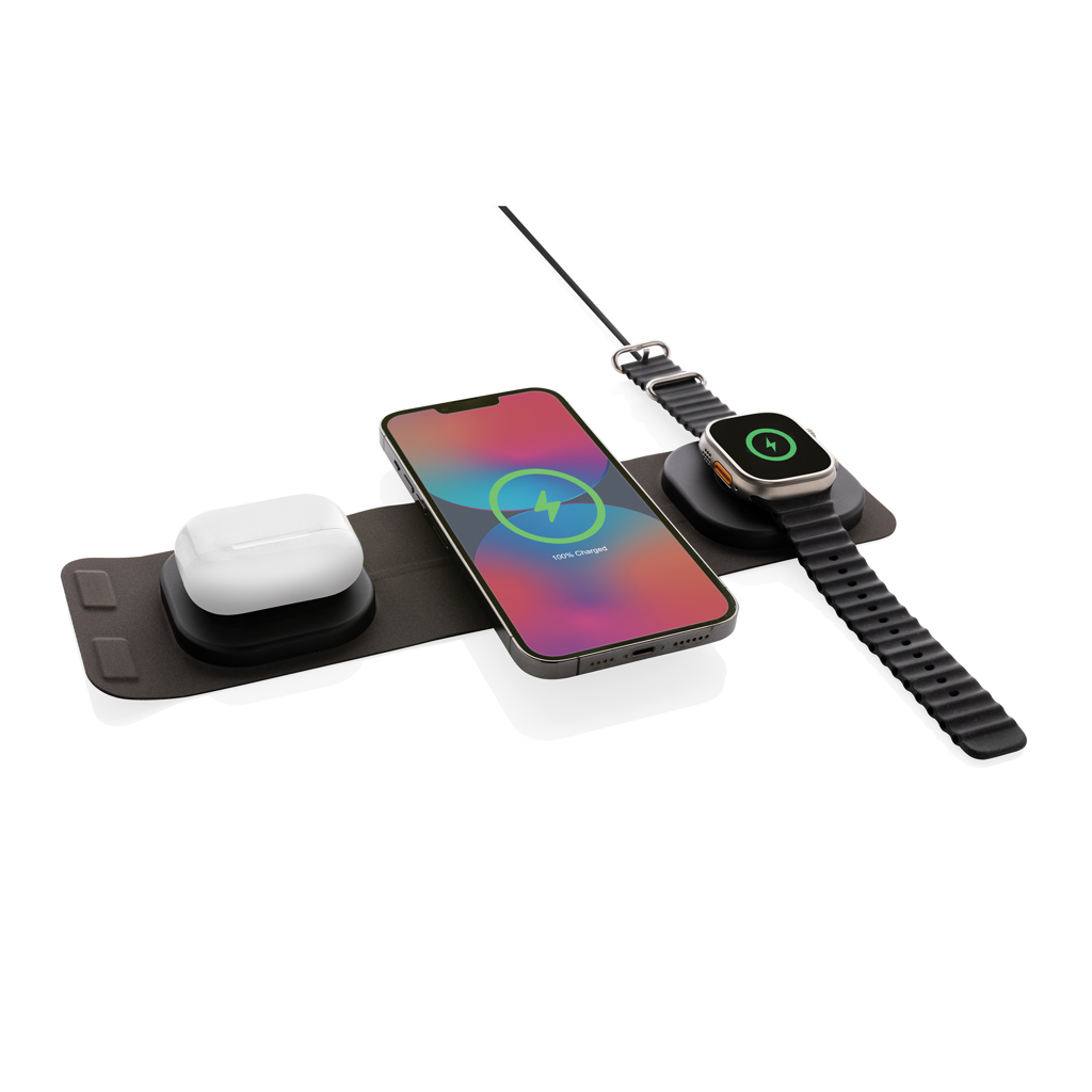 Swiss Peak RCS rplastic 3-in-1 wireless 15W travel charger - Slika 5