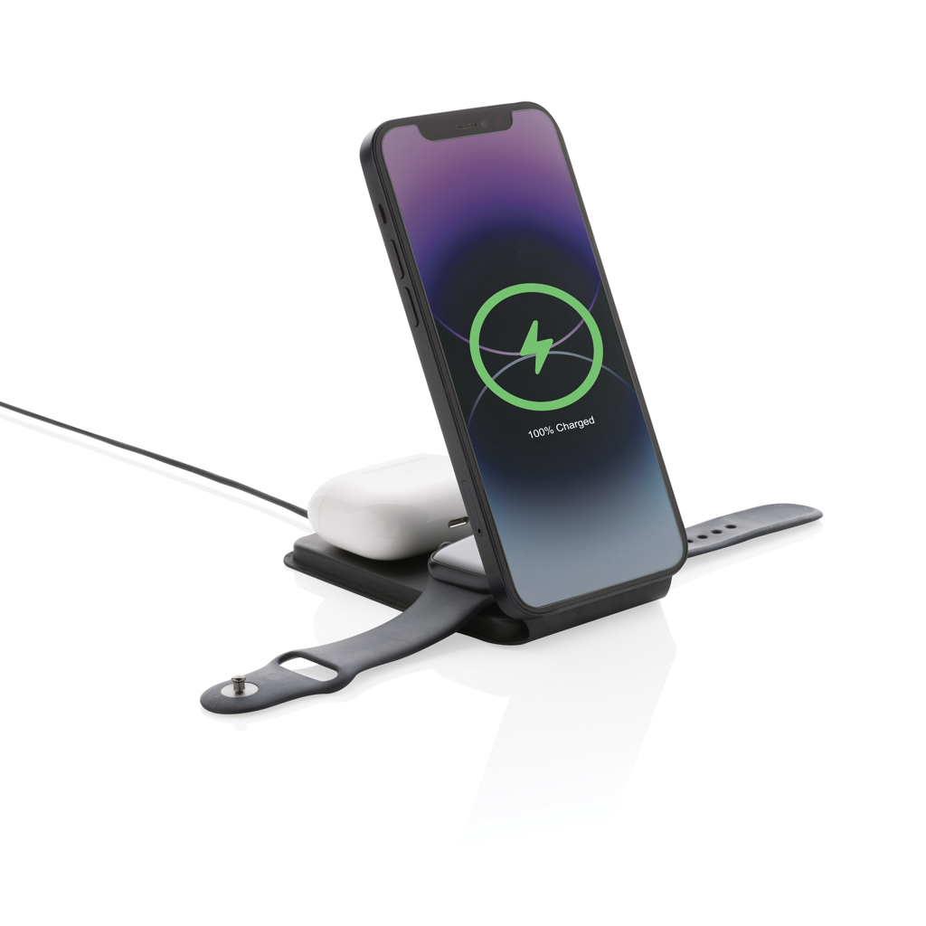 Swiss Peak RCS rPU 15W 3-in-1 magnetic wireless charger - Slika 2