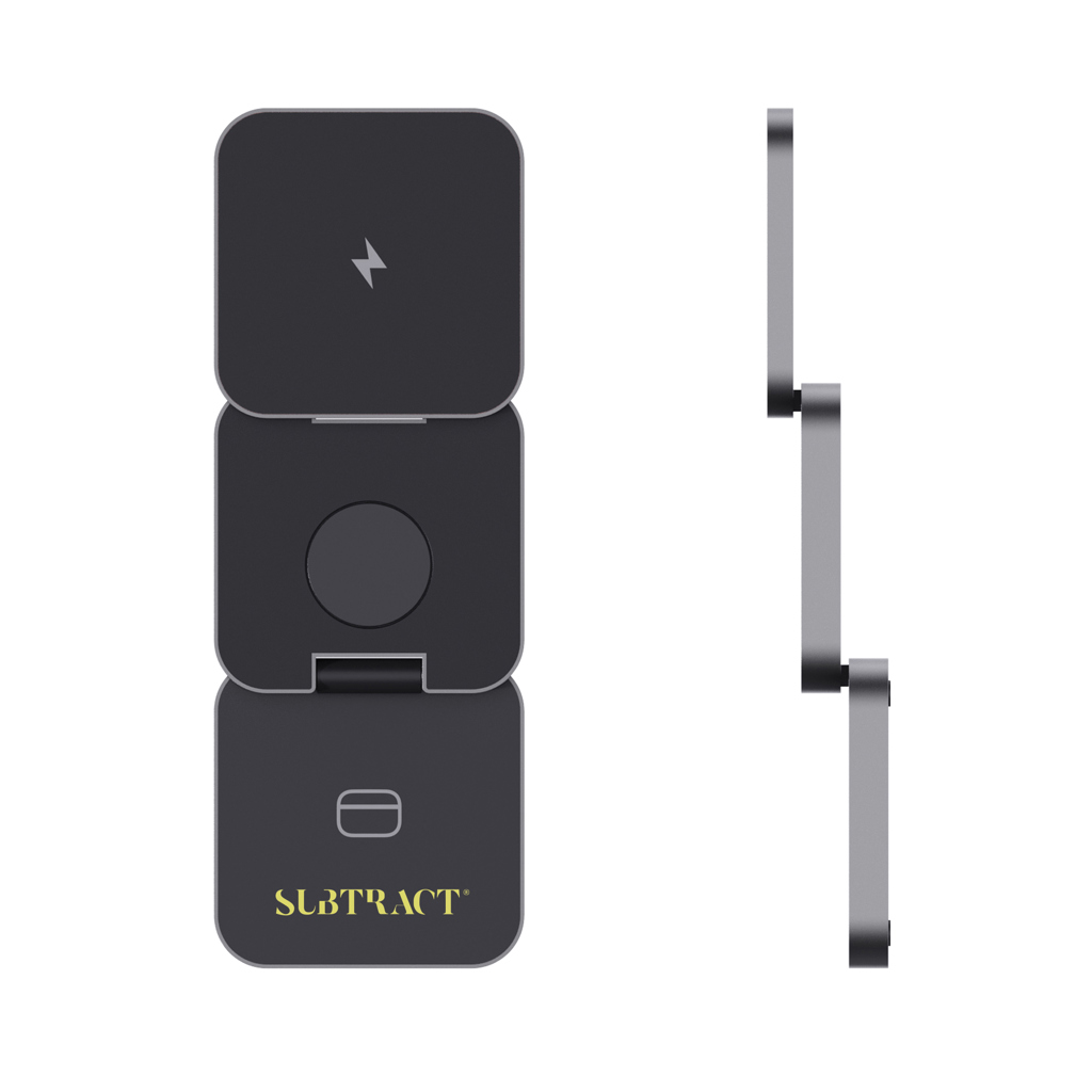 Terra RCS recycled aluminum foldable 3 in 1 15W charger - Slika 8