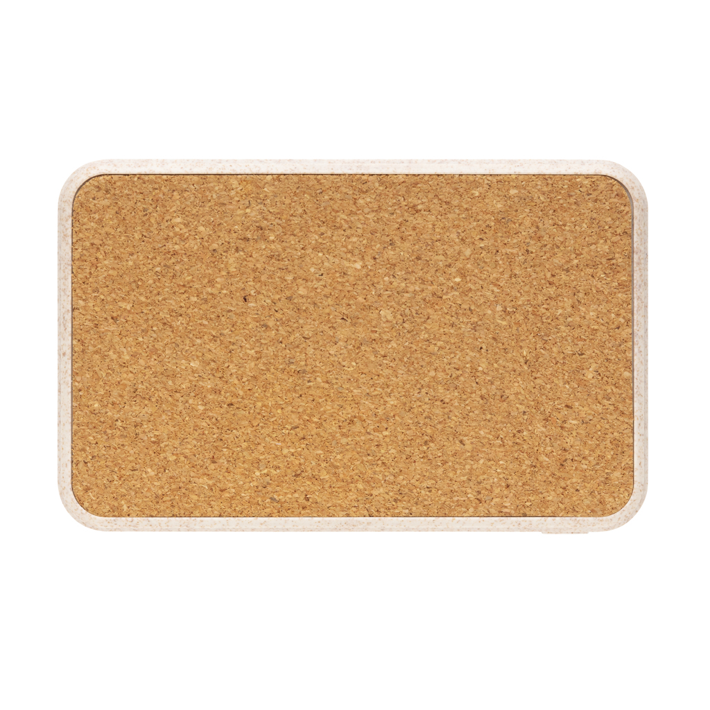 Cork and Wheat 5.000 mAh pocket powerbank, brown - Slika 3