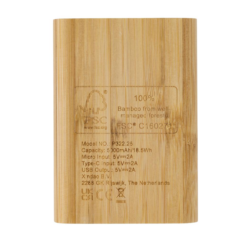 Bamboo 5.000 mAh powerbank - Slika 6