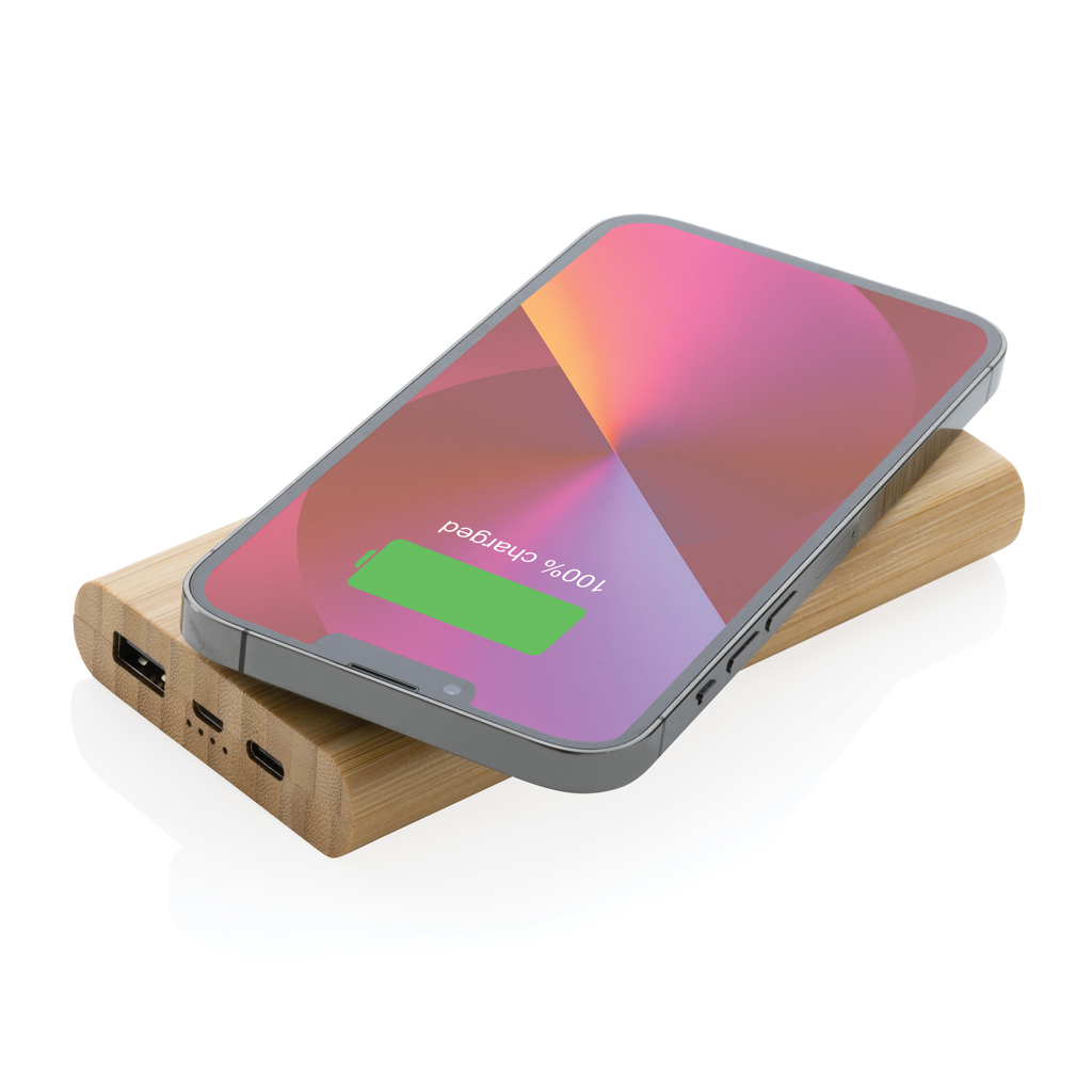 Bamboo 8.000 mAh 5W wireless powerbank - Slika 3
