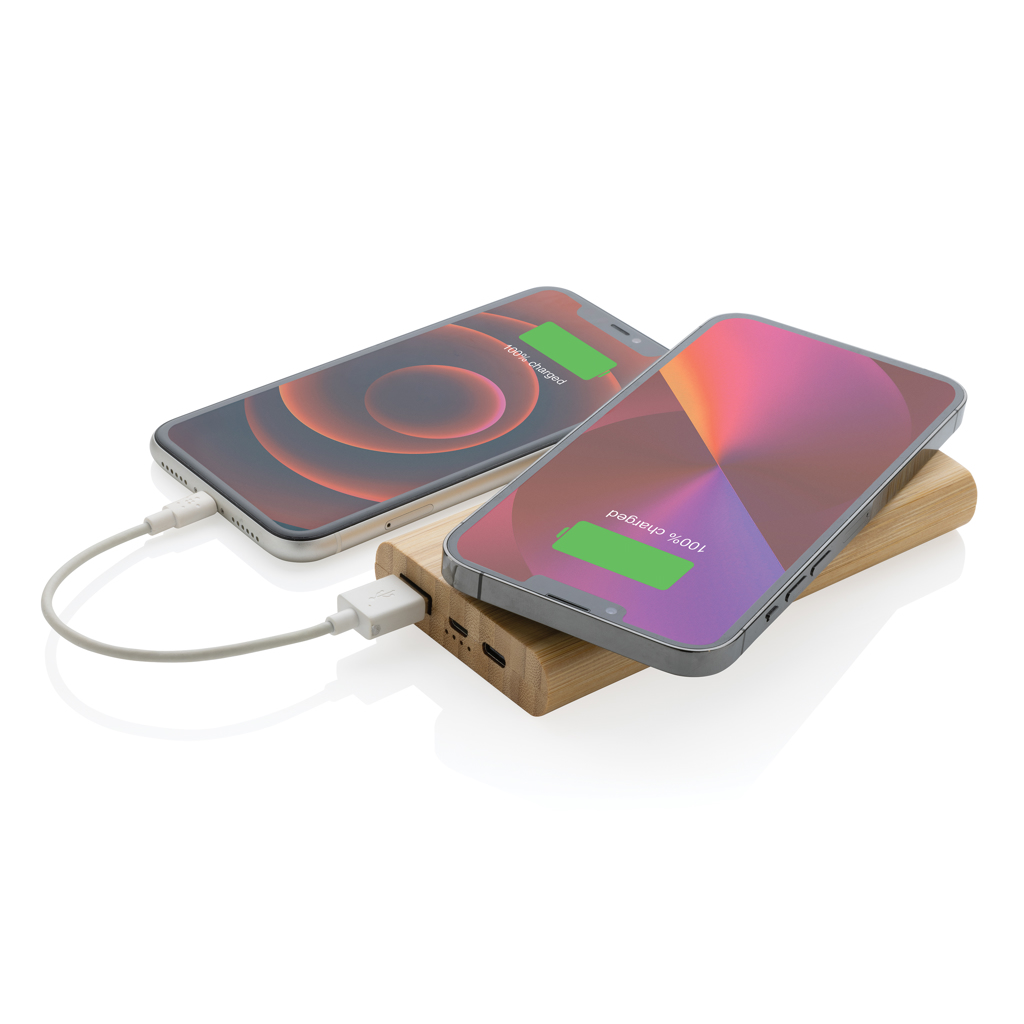 Bamboo 8.000 mAh 5W wireless powerbank - Slika 4