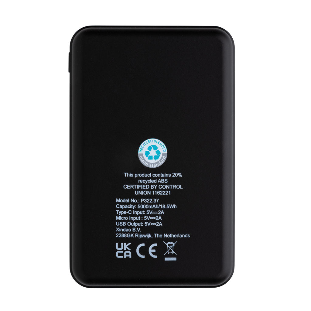 RCS recycled plastic 5.000 mAh Powerbank - Slika 8