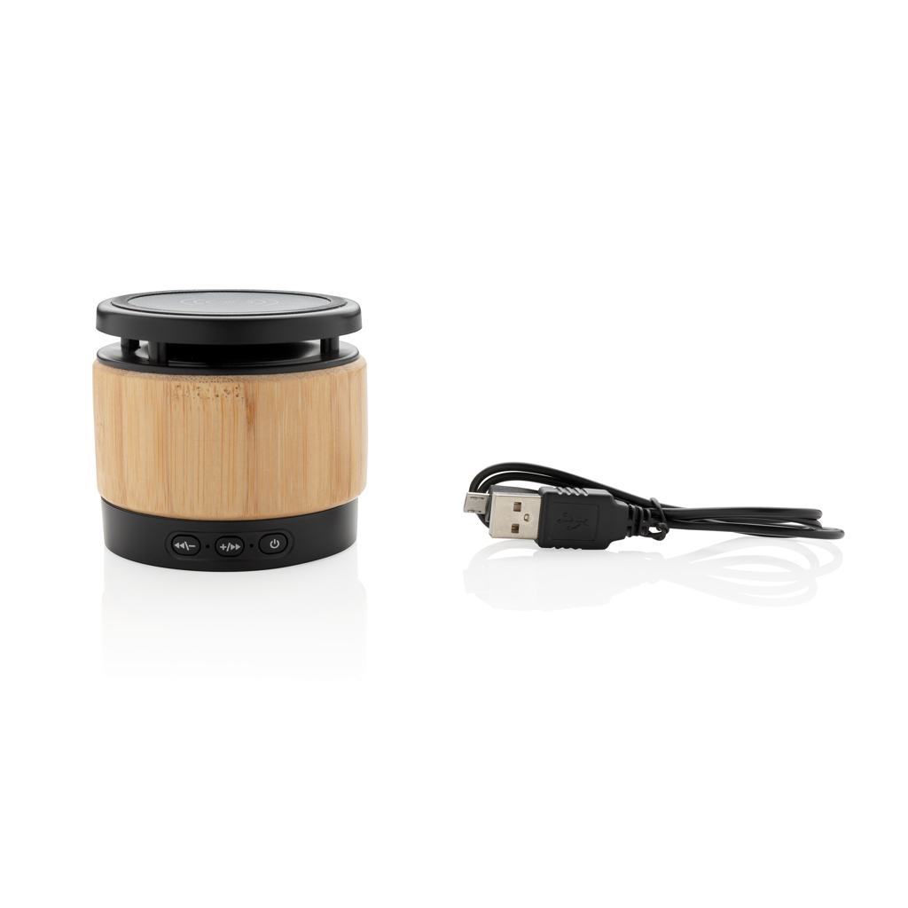 Bamboo wireless charger speaker - Slika 3