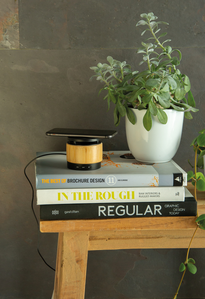 Bamboo wireless charger speaker - Slika 8