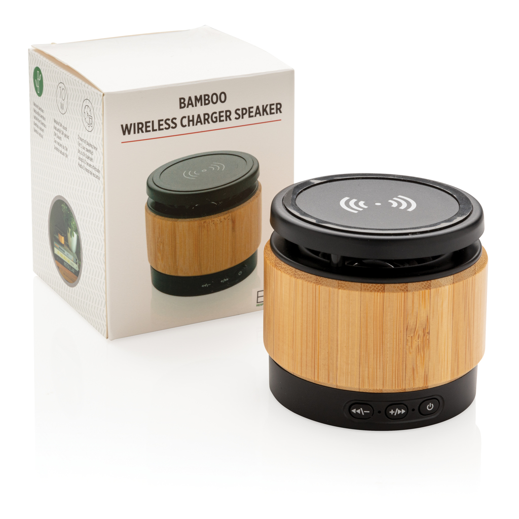Bamboo wireless charger speaker - Slika 10