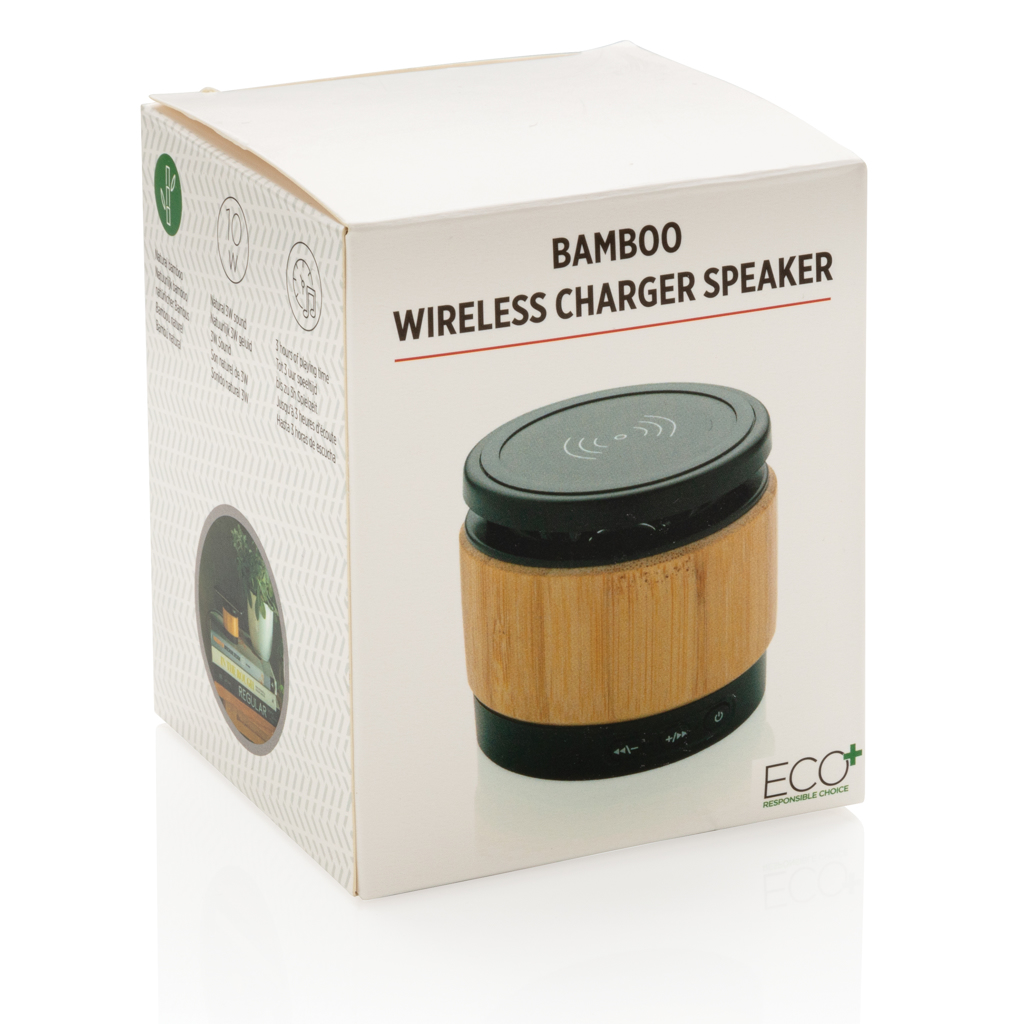 Bamboo wireless charger speaker - Slika 11