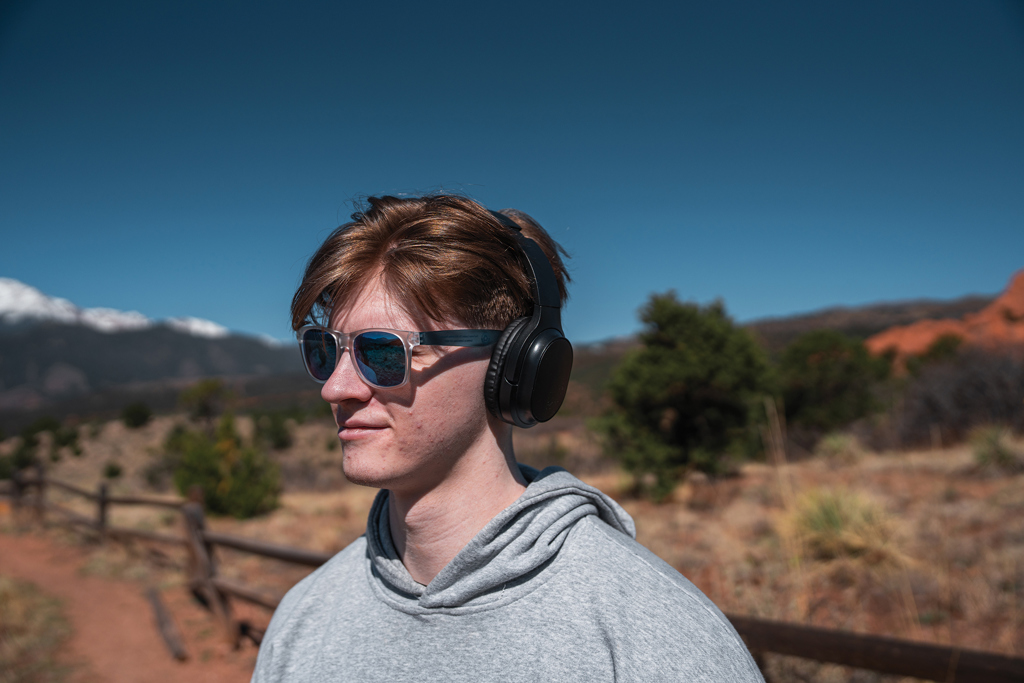 RCS recycled plastic Elite Foldable wireless headphone - Slika 11