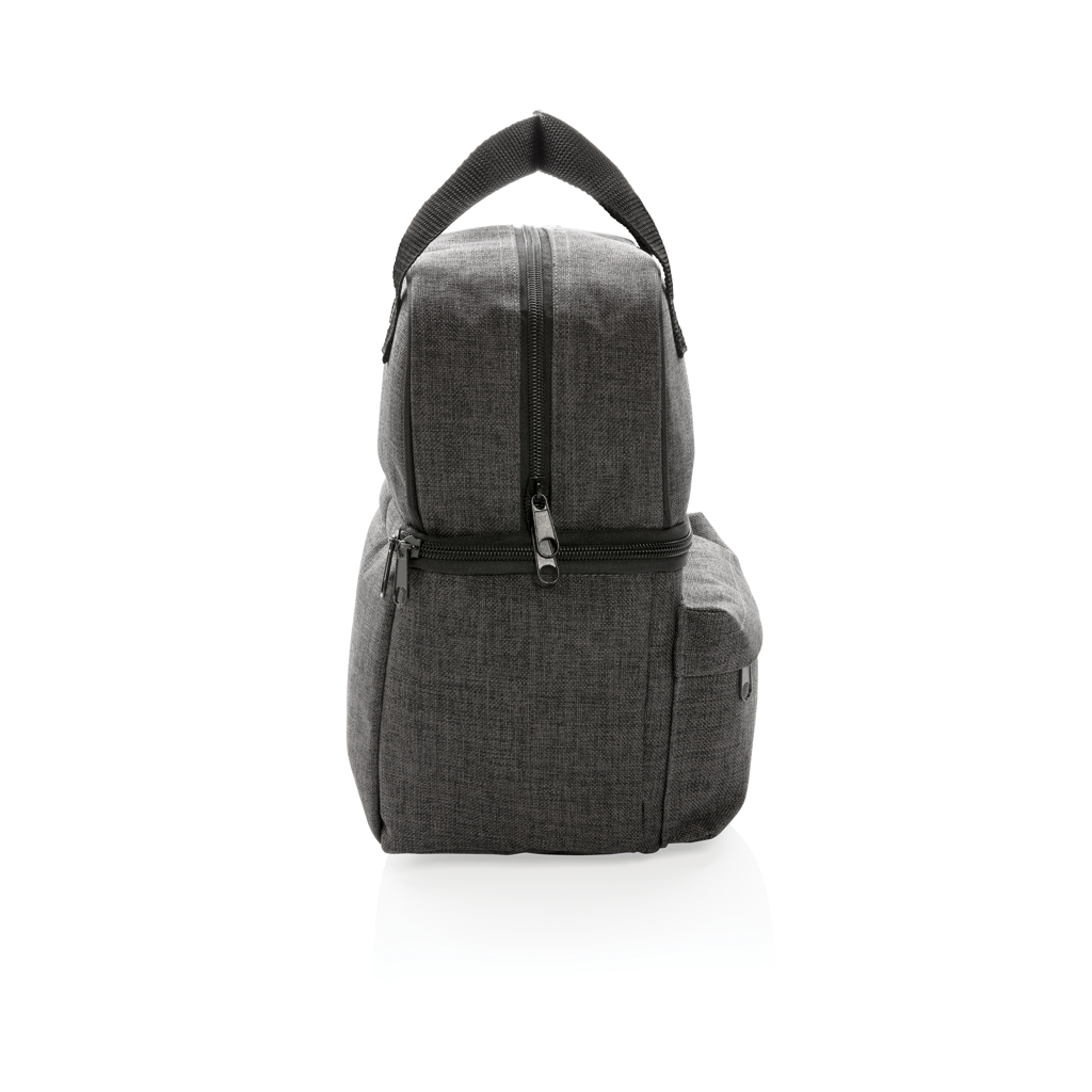 Cooler bag with 2 insulated compartments, anthracite - Slika 7
