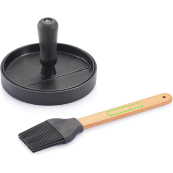 BBQ set with hamburger press and brush - Slika 11