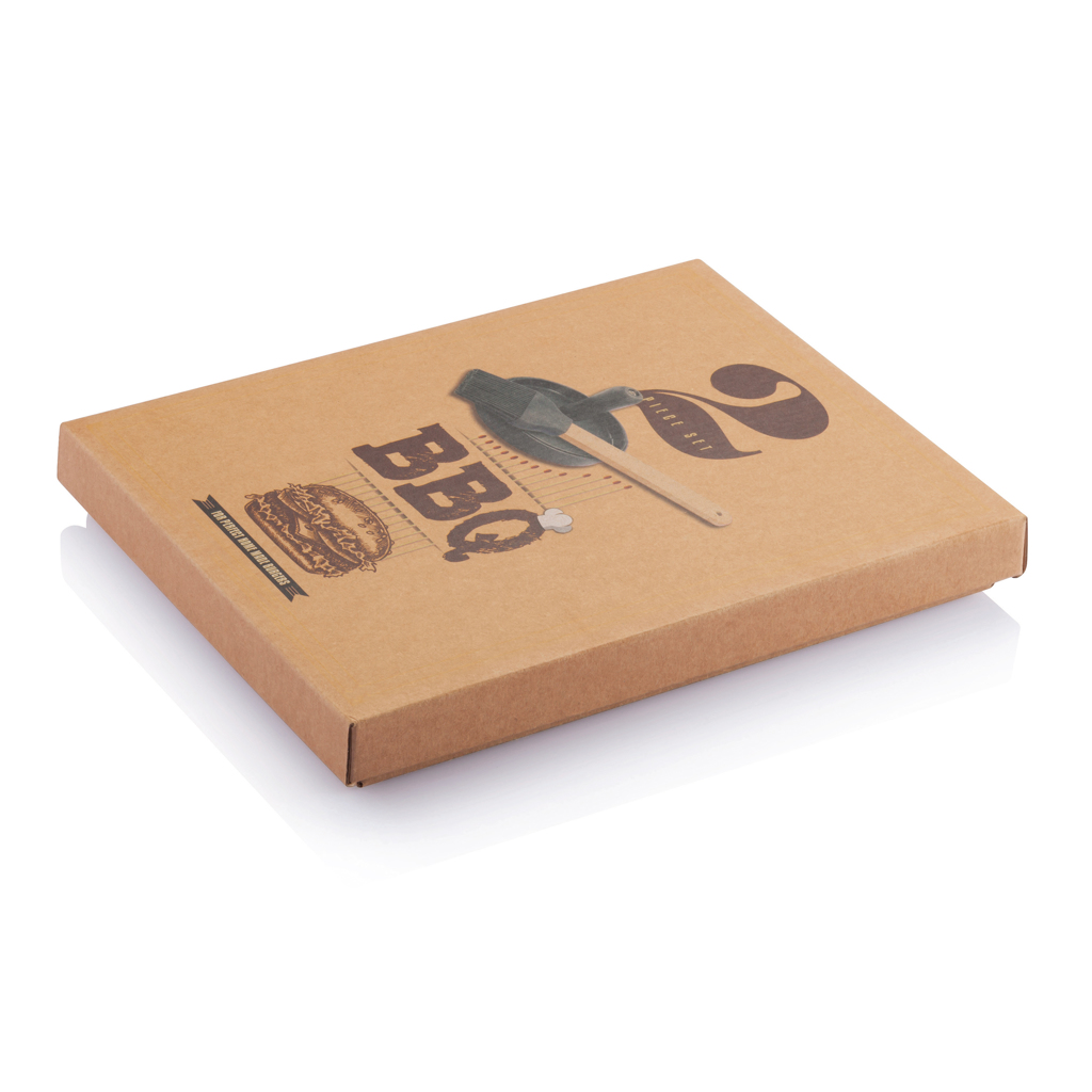 BBQ set with hamburger press and brush - Slika 10