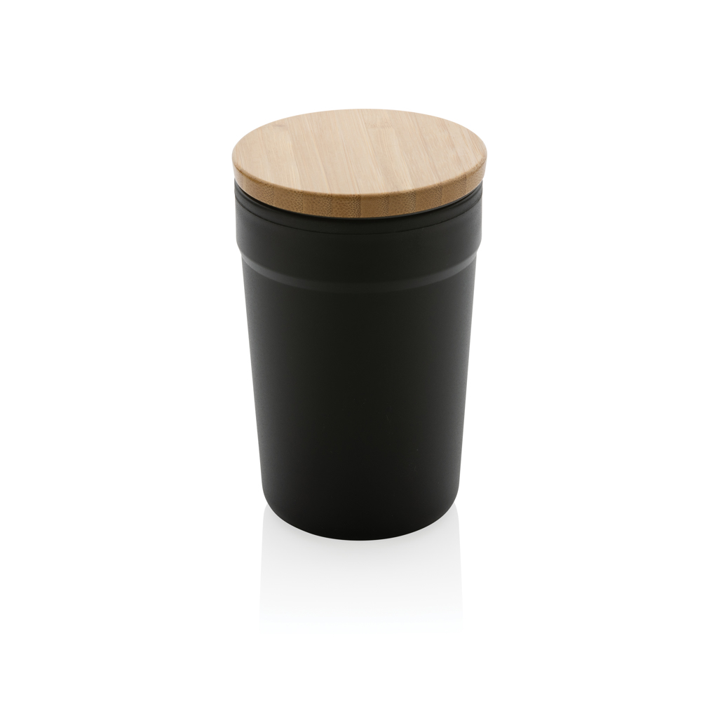 GRS certified recycled PP mug with bamboo lid - Slika 2