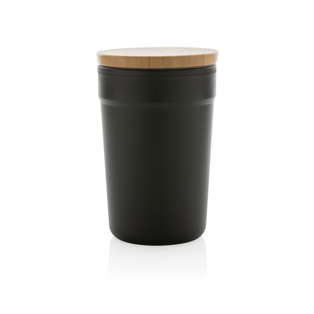 GRS certified recycled PP mug with bamboo lid - Slika 3