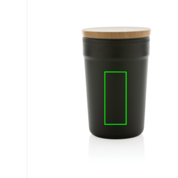 GRS certified recycled PP mug with bamboo lid - Slika 10