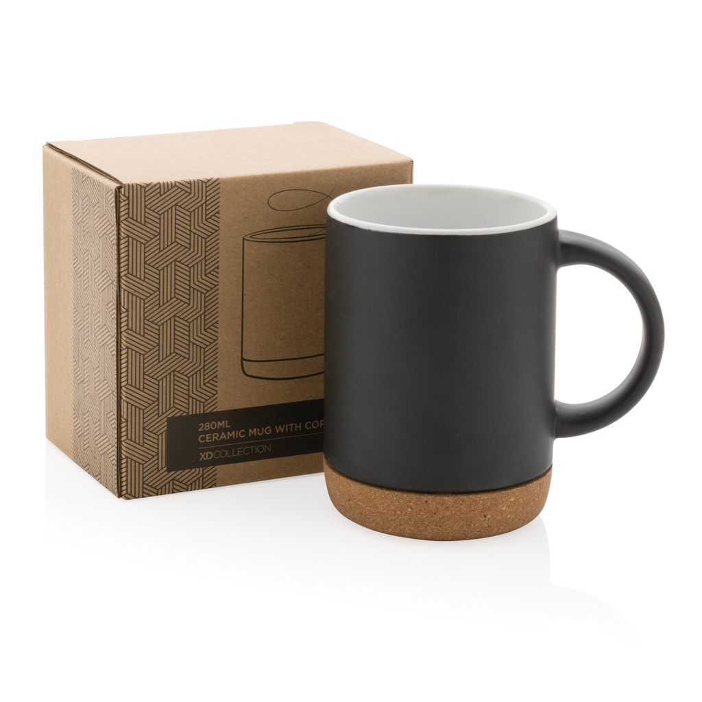 Ceramic mug with cork base 280ml - Slika 10