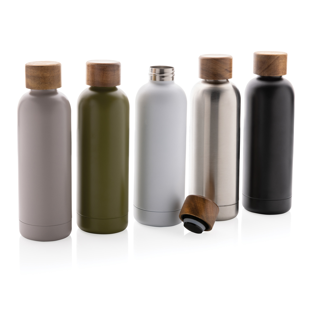 Wood RCS certified recycled stainless steel vacuum bottle - Slika 6