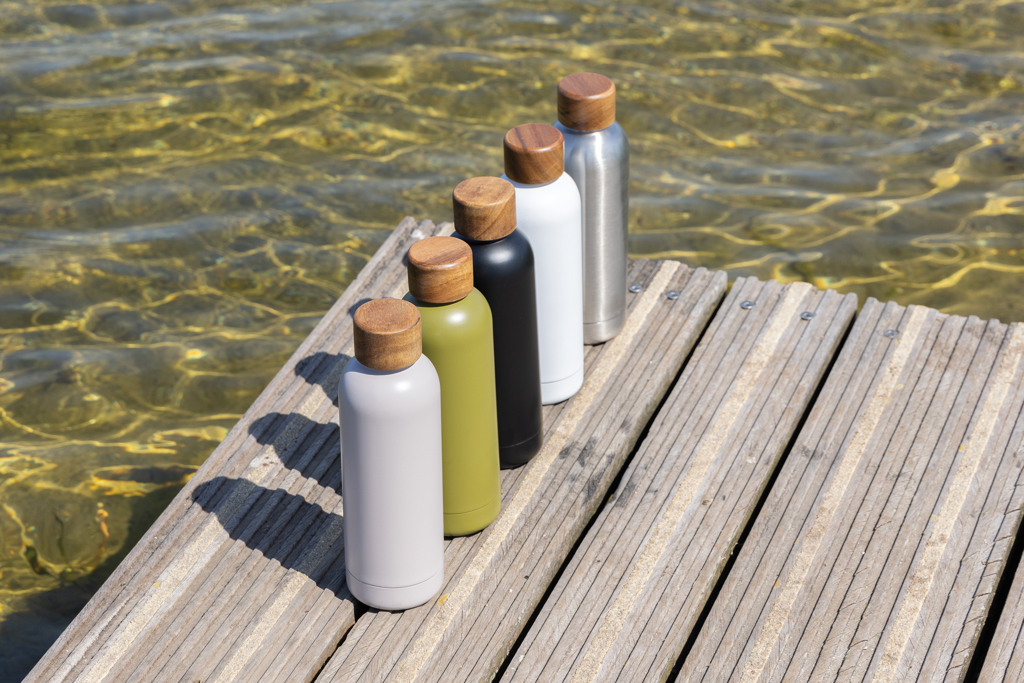 Wood RCS certified recycled stainless steel vacuum bottle - Slika 8