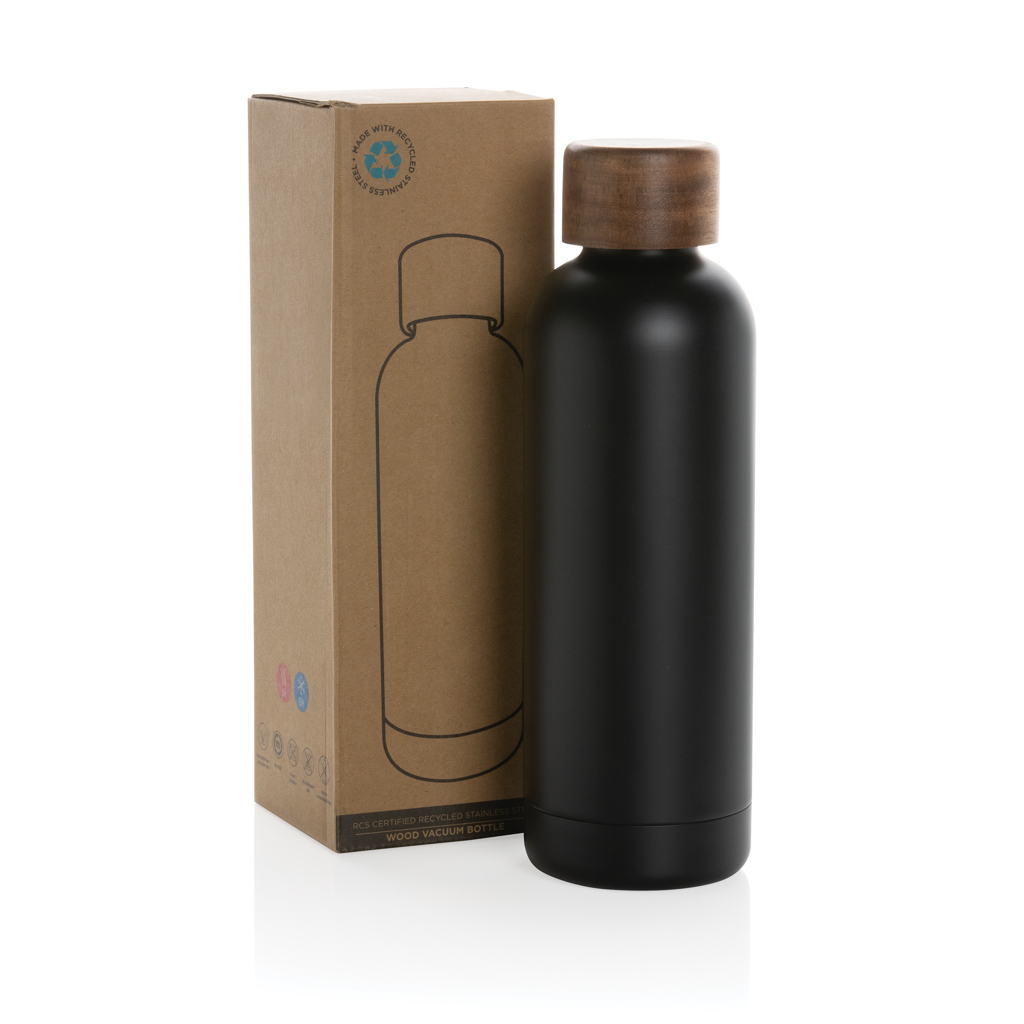 Wood RCS certified recycled stainless steel vacuum bottle - Slika 9