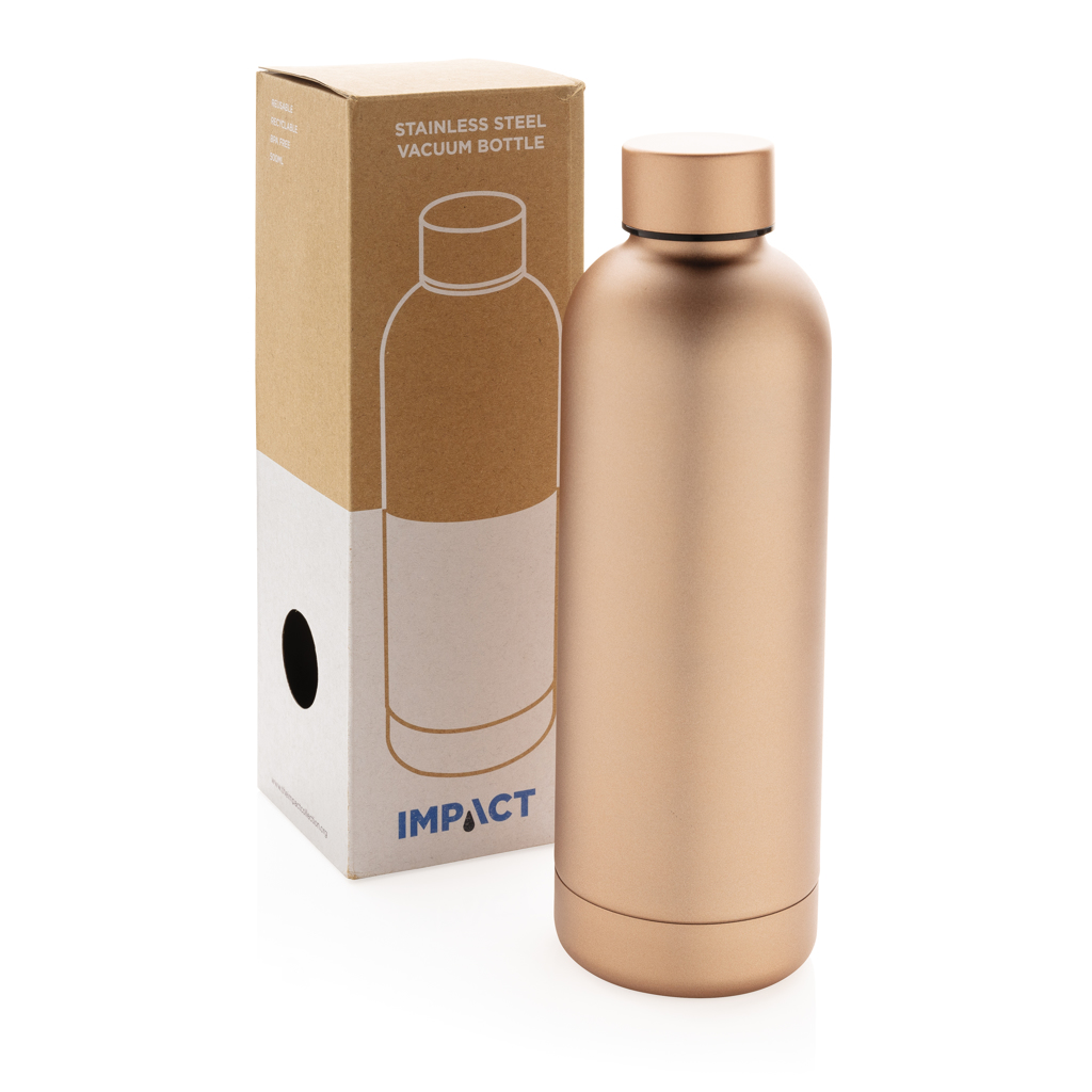 Impact stainless steel double wall vacuum bottle, golden - Slika 10