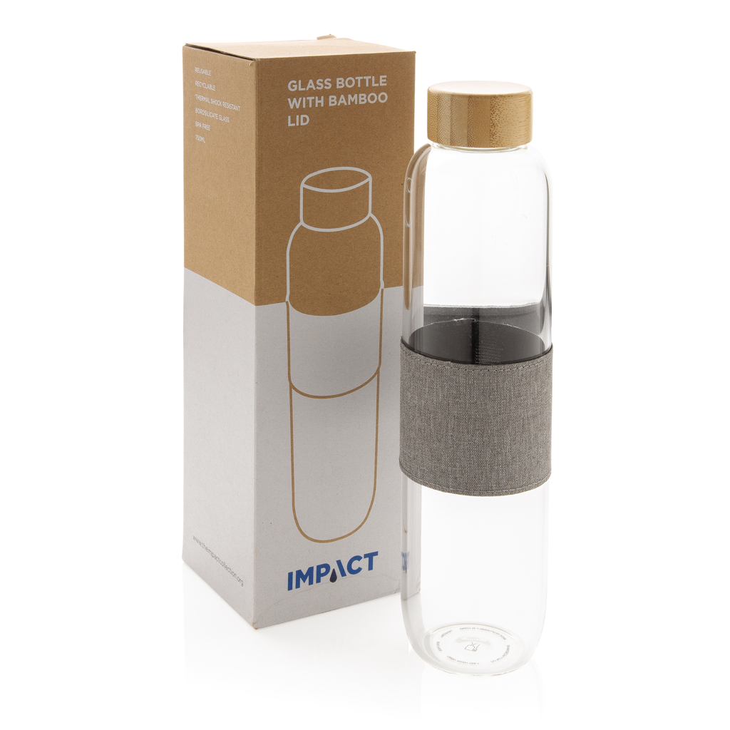 Impact borosilicate glass bottle with bamboo lid - Slika 16