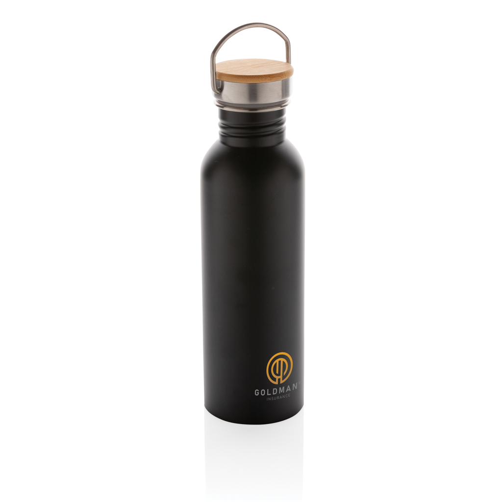 Modern stainless steel bottle with bamboo lid - Slika 7