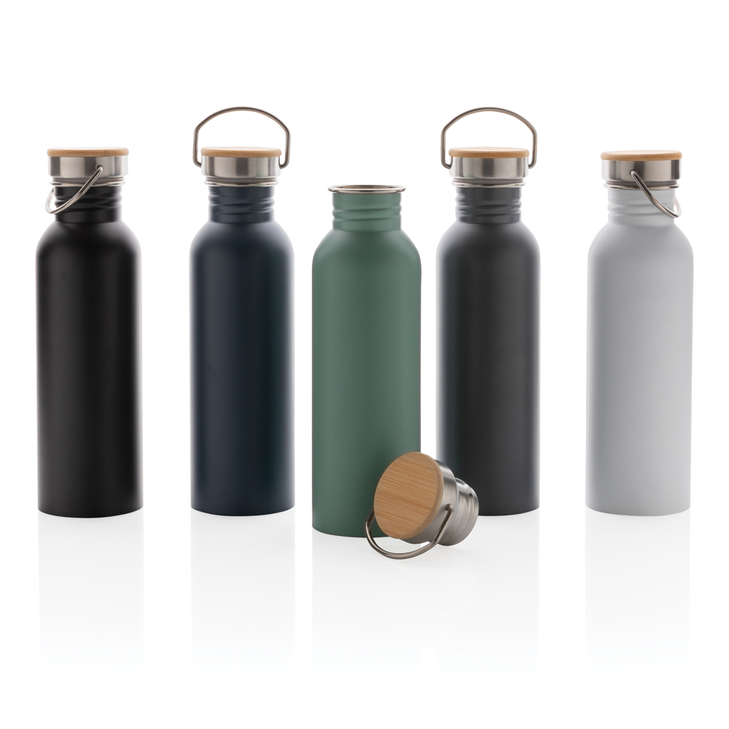Modern stainless steel bottle with bamboo lid - Slika 8
