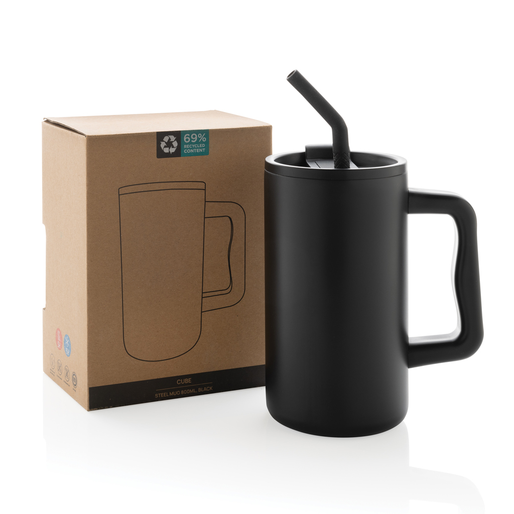 Cube RCS certified recycled steel mug 800ml - Slika 20