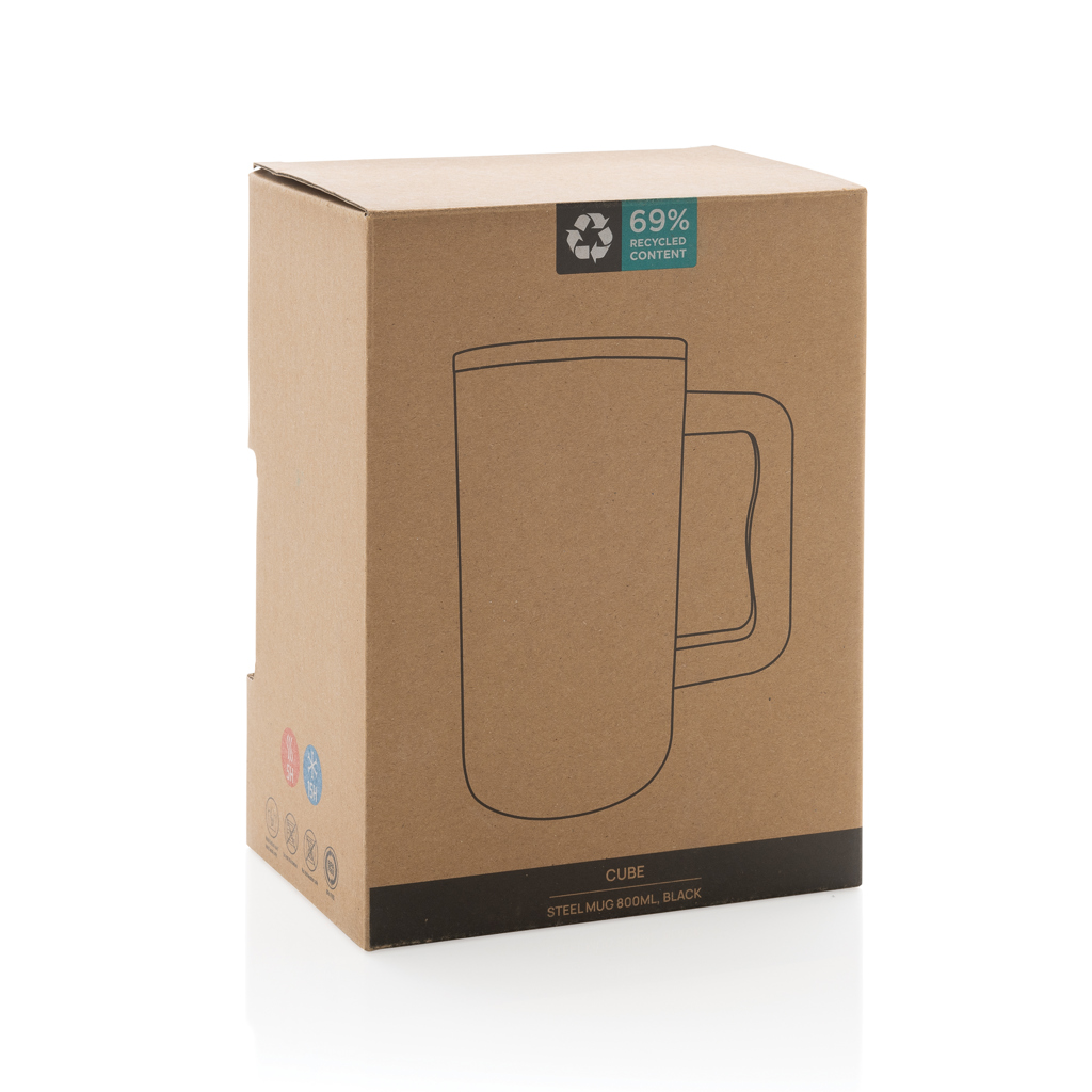 Cube RCS certified recycled steel mug 800ml - Slika 21