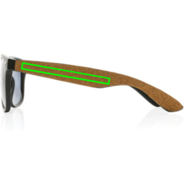 GRS recycled PC plastic sunglasses with cork - Slika 9