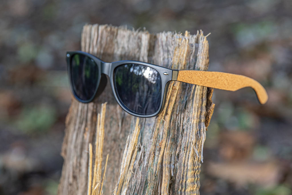 GRS recycled PC plastic sunglasses with cork - Slika 6