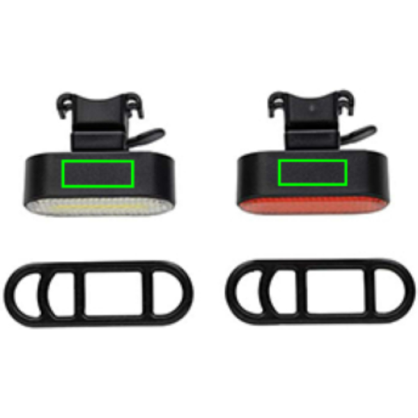 Lumino RCS recycled plastic USB re-chargeable bike light set - Slika 16