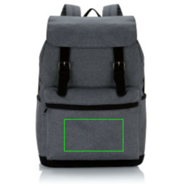 Laptop backpack with magnetic buckle straps - Slika 9